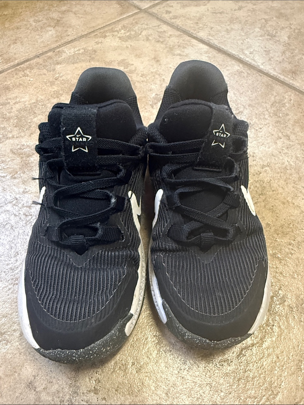 Nike Kids Black Sneakers with White Accents
